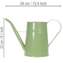 kohteita Metallinen kastelukannu sisätiloihin, mintunvihreä, 1,7 l, koristeellinen maljakko, retrotyyli, korkeus 23 cm