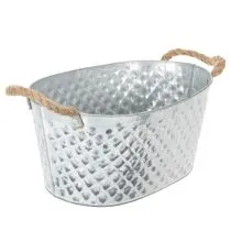 kohteita Suuri soikea sinkkikulho, 31 cm x 20 cm, korkeus 15 cm