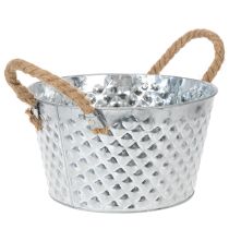 kohteita Pyöreä sinkkikulho köysikahvoilla Ø25cm K14cm