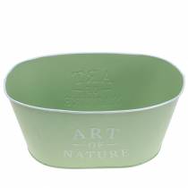 kohteita Kukkakulho soikea sinkki mintunvihreä 27×18cm K12,5cm