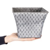 kohteita Sinkkiruukku timanttikuviolla, korkeus 15 cm