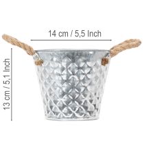kohteita Sinkkiruukku köysikahvoilla Ø14,5cm K13cm