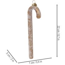 kohteita Lasinen karkkitankokoriste, nostalginen joulukuusenkoriste, 22 cm