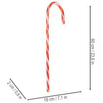 kohteita Keinotekoinen karkkitanko joulukoriste 60cm 3kpl
