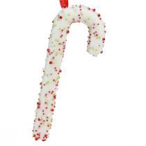 kohteita Karkkiruokokoristelu ripustettavaksi valkoisena, värikäs, H20cm, 6 kpl