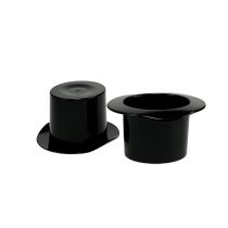 Koristesylinteri musta, uudenvuodenaatto, hattu istutuskoneeksi K5,5cm 12kpl