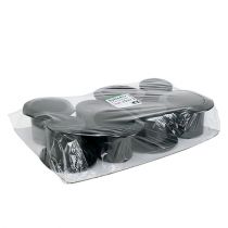 kohteita Sylinteri musta 8cm 8kpl