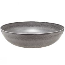 kohteita Tyylikäs mattaharmaa kulho 37 cm - kuvioitu pinta, monipuolinen koristeluun - 3 kpl