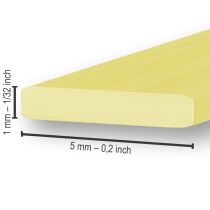 kohteita Aluminium Flachdraht Gold 5mm 10m für Gestecke und Deko
