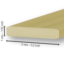 kohteita Alumiinilanka, kulta 5mm x 1mm 2,5m