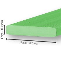 kohteita Alumiinilanka, vihreä, 5 mm x 1 mm, 2,5 m