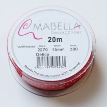 kohteita Pilkullinen nauha monipuoliseen lahjapaketointiin sesongin mukaan, 1,5 cm leveä, 20 m pitkä