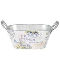 kohteita Soikea metallinen kukkakulho kahvoilla, hortensioille, 32 × 15 × 15 cm