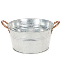 kohteita Pyöreä kukkakulho kahvoilla, metallikulho Ø17,5cm K9cm