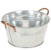 kohteita Pyöreä kukkakulho kahvoilla, metallikulho Ø17,5cm K9cm