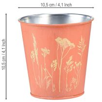 kohteita Kukkaruukku kukkakoristeella, aprikoosinkeltainen, Ø10.5cm K10.5cm