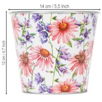 kohteita Kukkaruukku, kevätkoriste, istutusastia, metallia, Ø14cm, korkeus 12,5cm