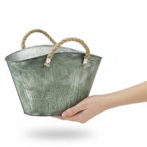 kohteita Kukkaruukku juuttikahvoilla, metallinen käsilaukku, 31 × 20 × 17 cm