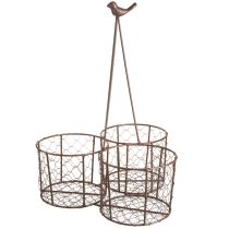kohteita Kukkaruukku keraaminen verkkokori metalliruskea Ø30cm K11,5cm