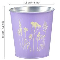 kohteita Metallinen kukkaruukku, kukkaistutusastia, violetti, Ø11.5cm, korkeus 11.5cm