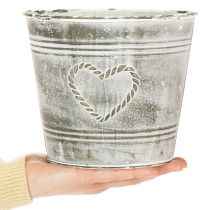 kohteita Shabby Chic -kukkaruukku, metallinen, sydämenmuotoinen, Ø17,5 cm, korkeus 15,5 cm