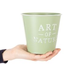 kohteita Sinkkiruukku, mintunvihreä, Ø15cm, korkeus13.5cm
