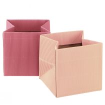 kohteita Kukkapussi paperipussi foliolla vaaleanpunainen lohi 10,5cm 6 kpl
