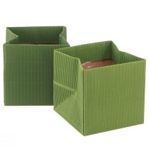 kohteita Kukkaruukkupaperi uurrettu oliivinvihreä 12cm 6 kpl