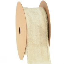 kohteita Koristenauha samettinauha koristenauha korunauha beige W50mm L8m