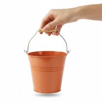 kohteita Koristeellinen metallinen ämpäri/istutusastia, oranssinruskea, Ø22cm, K21.5cm, 6L