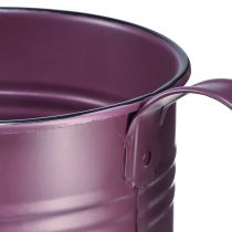 kohteita Koristeellinen kastelukannu, violetti metallinen istutusastia, Ø13,5cm, korkeus 12,5cm