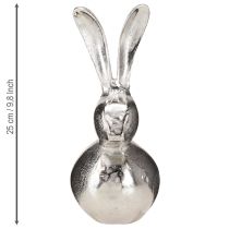 kohteita Koristeellinen Rabbit Metal pääsiäinen hopeisena pyöreänä Ø12cm K25cm