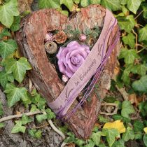 kohteita Koristeellinen sydän avoin männynkuori syksyn koriste hautakoriste 30×24cm