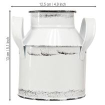 kohteita Koristeellinen metallinen kannu kahvoilla, valkoinen ja musta, 13 cm korkea, 2 kpl
