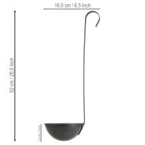 kohteita Koristeellinen istutusmuotti, antrasiitti, riippuva, Ø16,5 cm, 2 kpl
