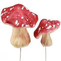 kohteita Koristesienet punaiset tekoperhohelteet langalla 5,5/8cm 12 kpl