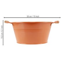 kohteita Koristeellinen kulho kahvoilla, metallia, oranssinruskea, Ø29cm, K14.5cm