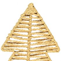 kohteita Koristeellinen joulukuusi musta luonnonmetalli raffia 30×11,5×60cm