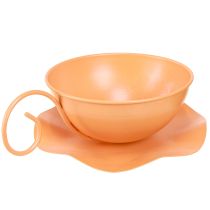kohteita Koristeellinen kuppi Ø16cm K9cm metallilevyllä, oranssi, 2 kpl