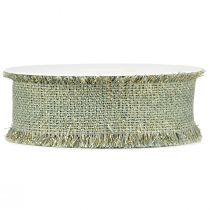 kohteita Koristeellinen nauha hapsu koristenauha vaaleanvihreä kulta W40mm L15m