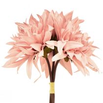kohteita Koristekukat daalia keinotekoinen vaaleanpunainen kukka Ø15cm L28cm 3 kpl