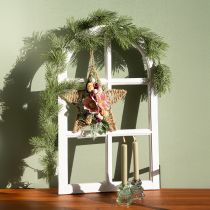 kohteita Koristeikkuna nuhjuinen tyylikäs puinen koriste-ikkuna valkoinen 40×70cm