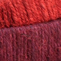 kohteita Koristerengas juuttikoristelenkki punainen tummanpunainen 4cm Ø30cm 2kpl