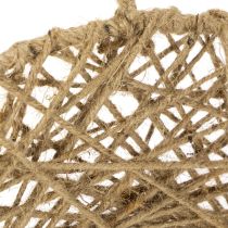 kohteita Koristeelliset juuttirenkaat, luonnollinen riippuva koriste, boheemi tyyli, Ø38cm, 2 kpl, metallirenkaat, seinäkoriste, ikkunakoriste