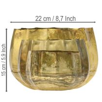 kohteita Koristeellinen kulho messingistä, metallinen kulho Ø22/18/14cm, 3 kpl:n setti