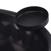 kohteita Koristeellinen metallikulho mustana – Gugelhupf-design, 26 cm – tyylikäs kynttilänteline kodikkaaseen tunnelmaan