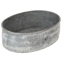 kohteita Koristeellinen metallikulho, soikea, harmaa, P 22,5/19,5/16 cm, 3 kpl:n setti