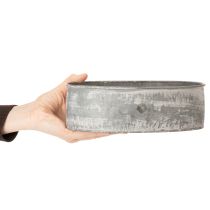 kohteita Koristeellinen metallikulho, soikea, harmaa, P 22,5/19,5/16 cm, 3 kpl:n setti