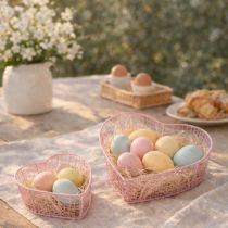 kohteita Sydämenmuotoiset lankakorit koristeluun ja järjestelyyn, 20 cm, 4 kpl sarja