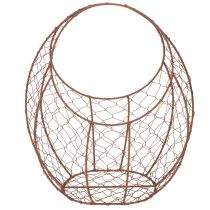 kohteita Metallikori, metallinen istutusastia, kevätkoriste, pääsiäiskori, ruskea, ruosteenvärinen, K34cm P30cm